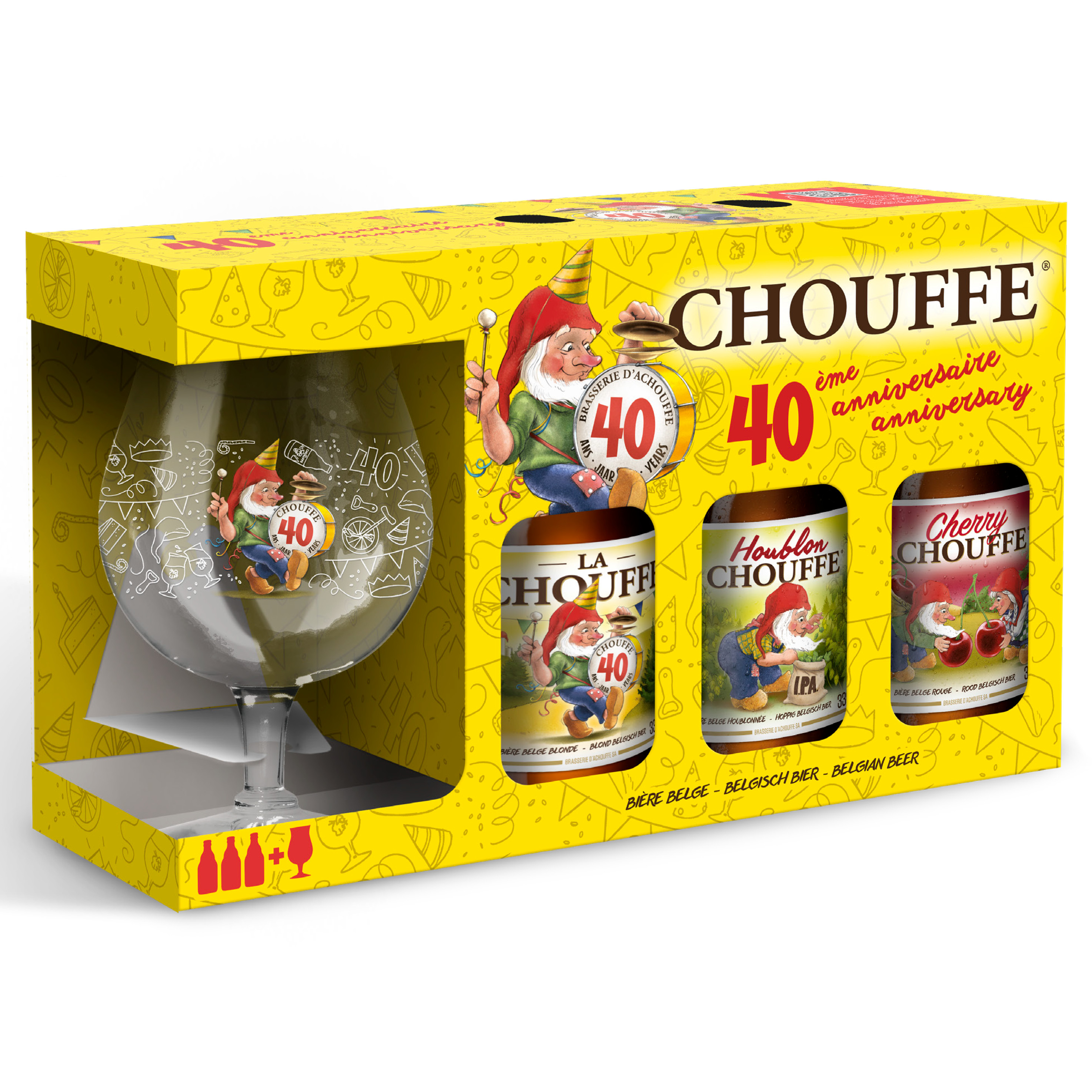 Chouffe Ontdekkingspakket +glas Doos 6x3x33cl 9%