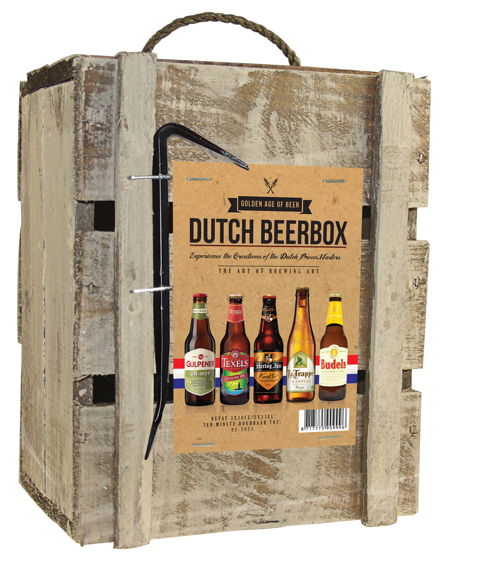 Dutch Beerbox Geschenkverpakking Doos 4x (1x25 3x30 1x33cl) 6,04%