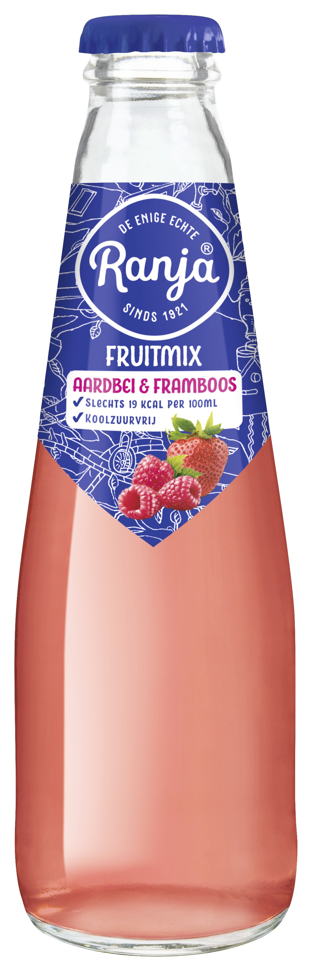 Ranja Fruitmix Aardbei & Framboos Krat 28x20 cl
