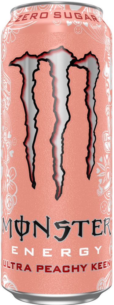 Monster Ultra Peach Keen blik Tray 12x50 cl