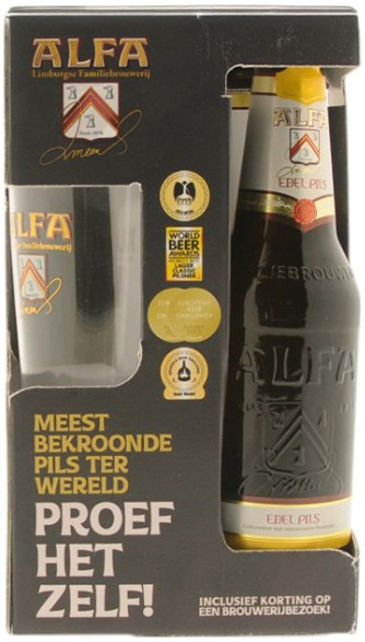 Alfa Edel Pils GV +glas Doos 6x3x30 cl 5%