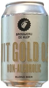De Klep Wit Gold Alc. vrij blik Doos 12x33 cl 0,5%