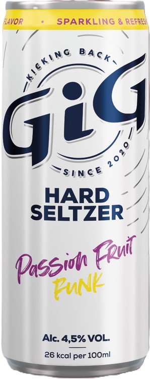 GIG Hard Seltz Passionfr. blik Tray 12x25 cl 4,5%