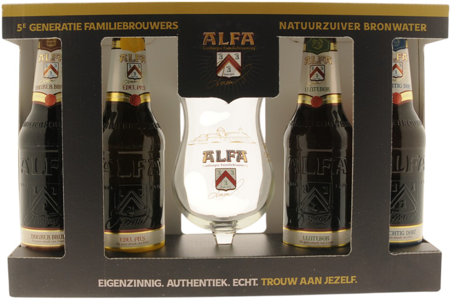 Alfa Bieren GV+glas Doos 5x4x30 cl 5,5%