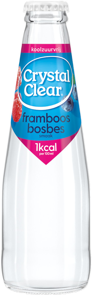 Crystal Clear Framboos/Bosbessen Krat 28x20 cl