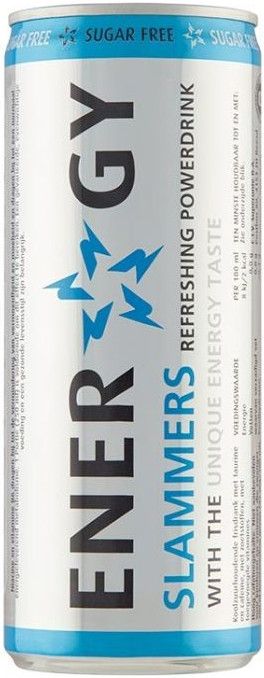 Slammers Energydrink Sugar Free blik Tray 24x25 cl