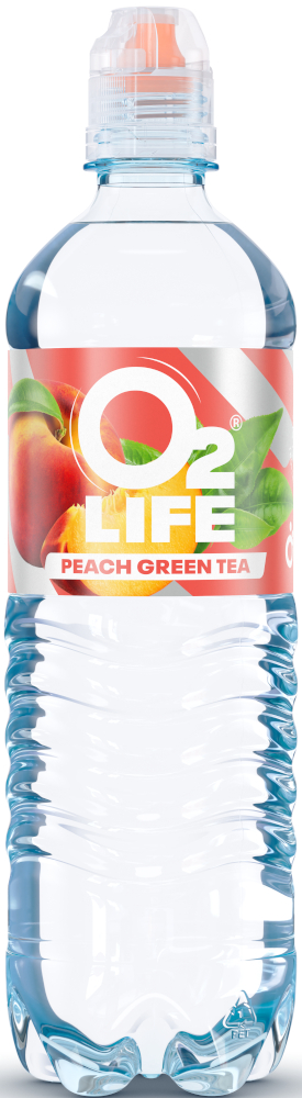 O2 Life Peach Green Tea pet Tray 6x75 cl