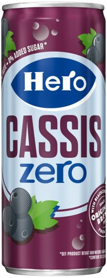 Hero Cassis Zero blik Tray 24x25 cl