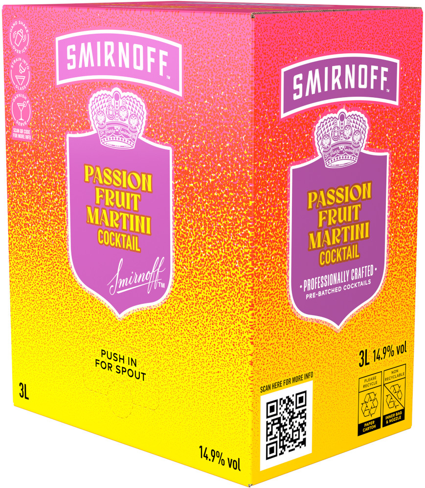 Smirnoff Passion Martini BIB Doos 3 ltr 14,9%