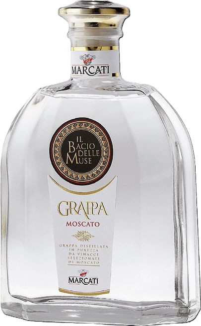 Marcati Grappa Moscato Fles 70 cl 40%