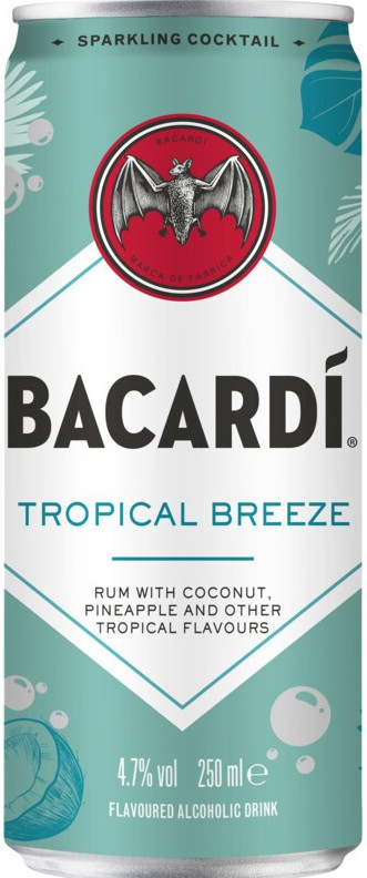 Bacardi Tropical Breeze blik Tray 12x25 cl 4,7%