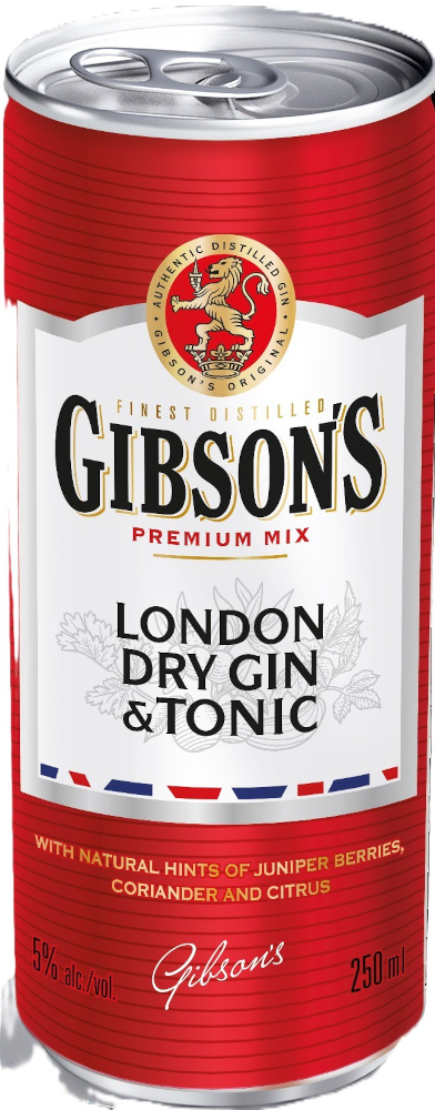 Gibson's Gin  Tonic blik Tray 24x25 cl 5%