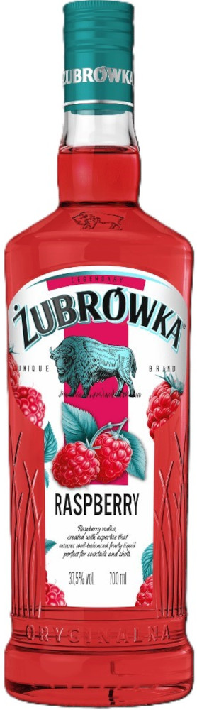 Zubrowka Raspberry Vodka Fles 70 cl 37,5%