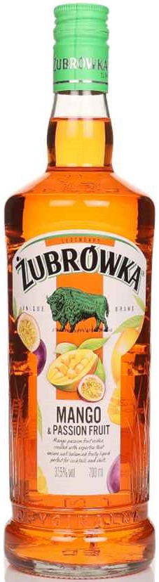Zubrowka Mango-Passion Fr. Vodka Fles 70 cl 37,5%
