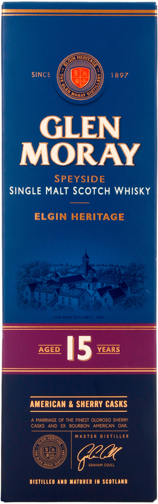 Glen Moray SM 15Y GB Fles 70 cl 40%