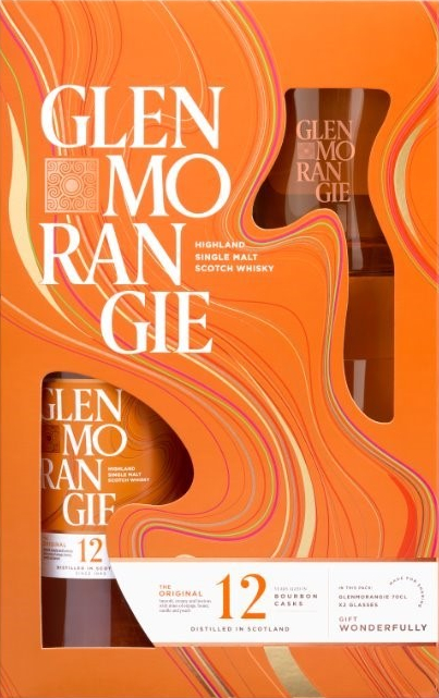 Glenmorangie SM 12Y GV+2gl. Fles 70 cl 40%