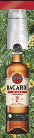 Bacardi Spiced + glas Fles 100 cl 35%