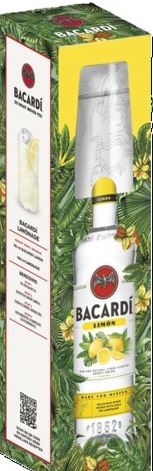 Bacardi Limon + glas Fles 100 cl 27%