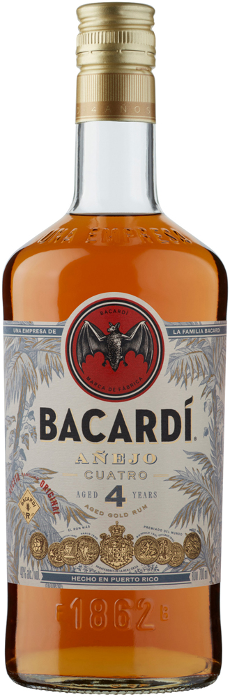 Bacardi Anejo Cuatro Fles 70 cl 40%