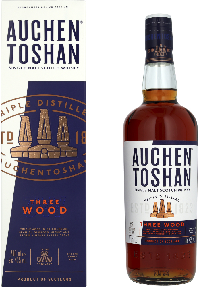 Auchentoshan Three Wood Fles 70 cl 43%