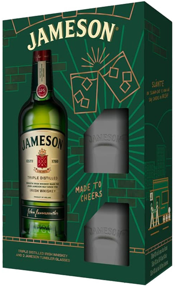 Jameson GV + 2 glazen Fles 70cl 40%