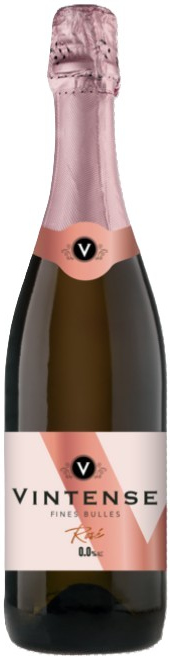 Vintense Rose Bubbels 0% Fles 75 cl