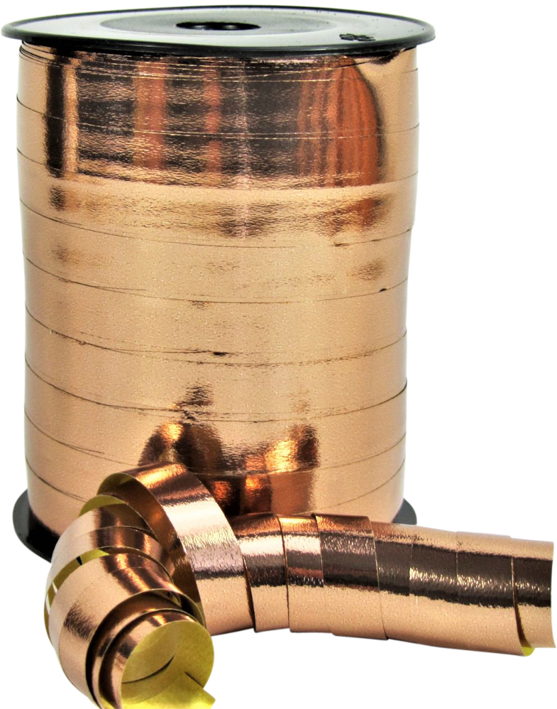 Krullint 10 mm metallic brons Rol 1x250 mtr