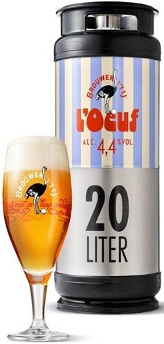 Brouwerij 't IJ L'Oeuf Fust 20 ltr 4,4%