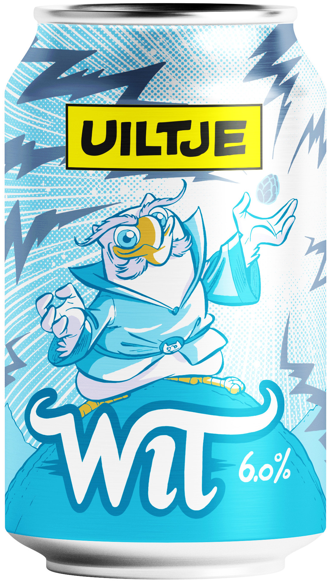 Uiltje Wizard Wit blik Doos 12x33 cl 6%