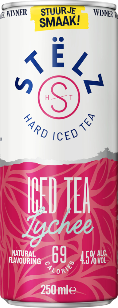 STELZ Hard Iced Tea Lychee blik Tray 12x25 cl 4,5%