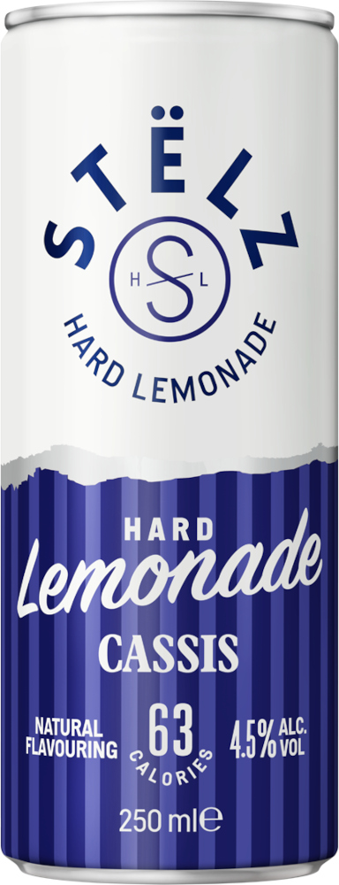 STELZ Hard Lemonade Cassis blik Tray 12x25 cl 4,5%