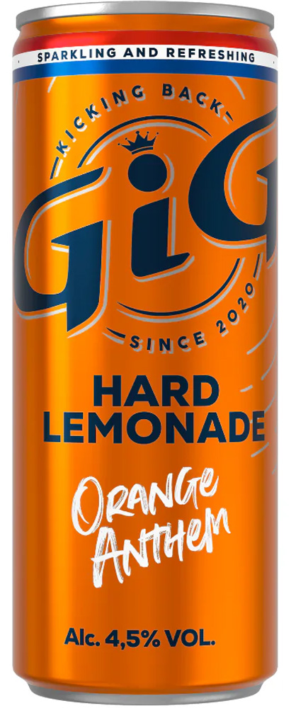 GIG Hard Lem.Orange Anthem blik Tray 12x25 cl 4,5%