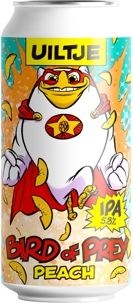 Uiltje Bird Of Prey Peach blik Doos 12x44 cl 5,8%