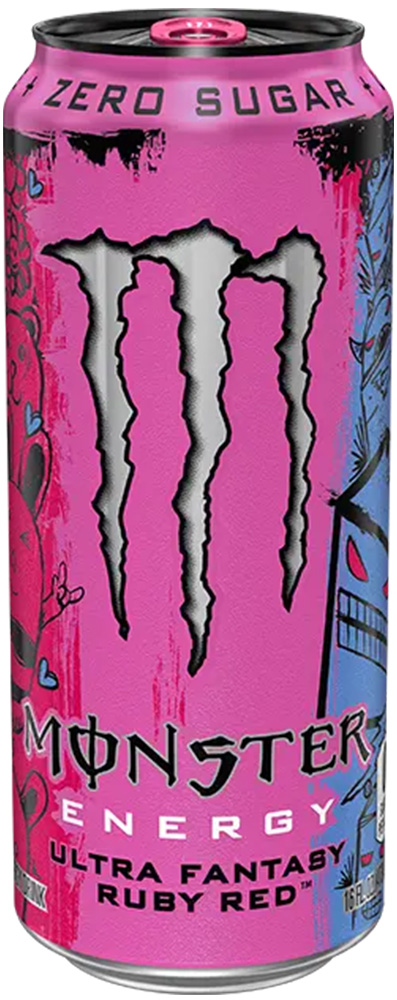 Monster Ultra Fantasy Ruby Red blik Tray 12x50 cl
