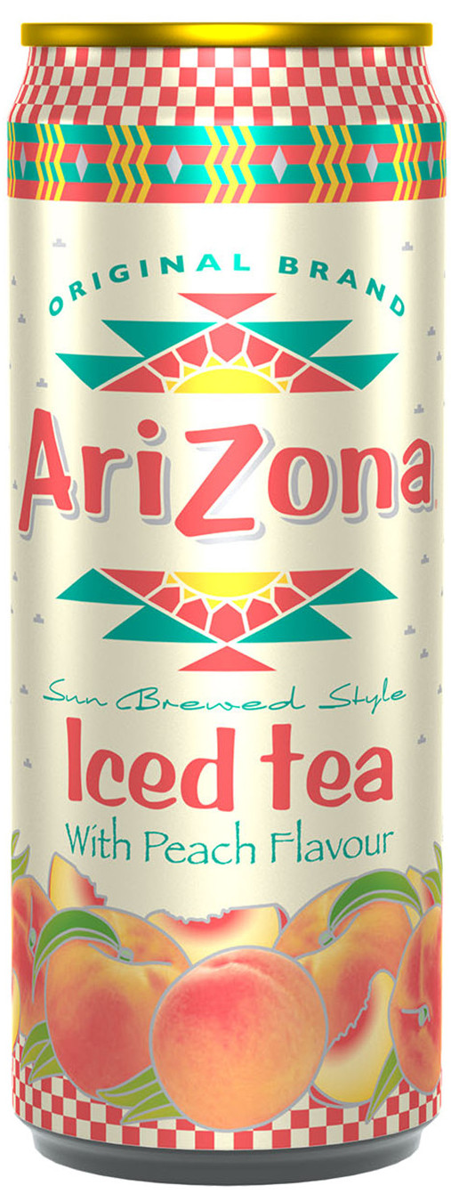 AriZona Peach blik Tray 12x33 cl
