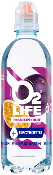 O2 Life Electrolytes Passionfruit Tray 12x50 cl