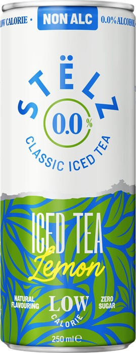 STELZ Iced Tea Lemon 0.0% blik Tray 12x25 cl