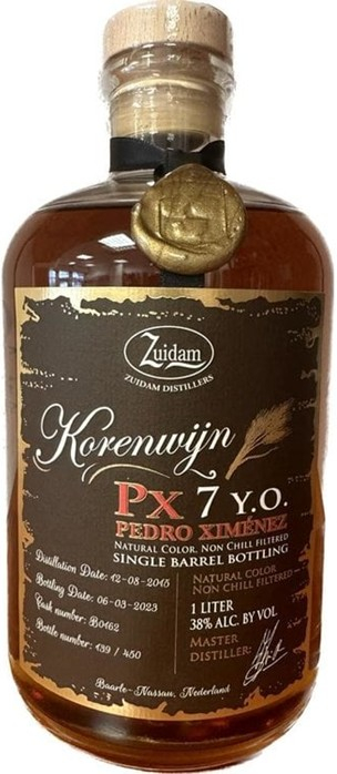 Zuidam Korenwijn 7Y PX Fles 100 cl 38%