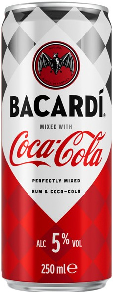 Bacardi & Coca Cola blik Tray 12x25 cl 5%