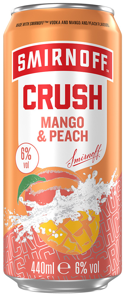 Smirnoff Crush Mango & Peach blik Tray 12x44 cl 6%