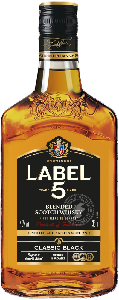Label 5 Scotch Whisky Fles 35 cl 40%
